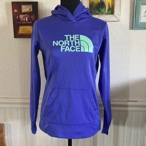 The North Face Vibrant Purple Hoodie with Contrasting Hood Sz S